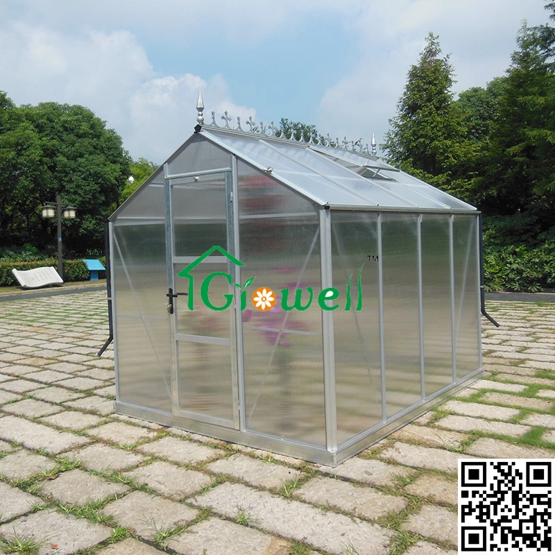 Growell 10mm Polycarbonate Greenhouse with Self-Designed Finial Decorations (GA10 series)