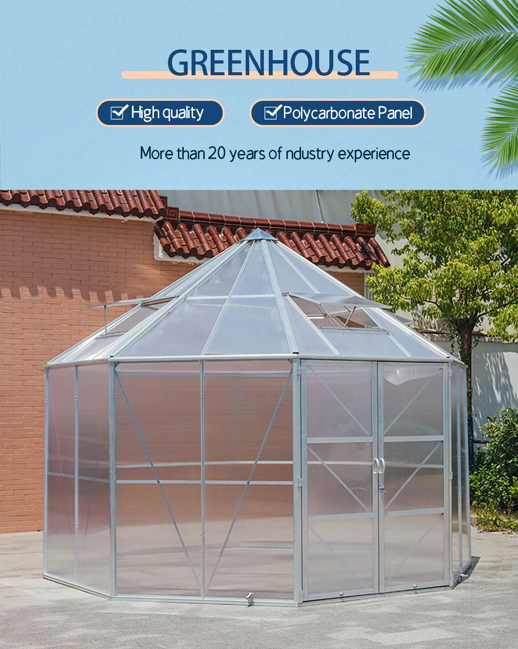Growell Top Premium Orangery Greenhouse Gt Series
