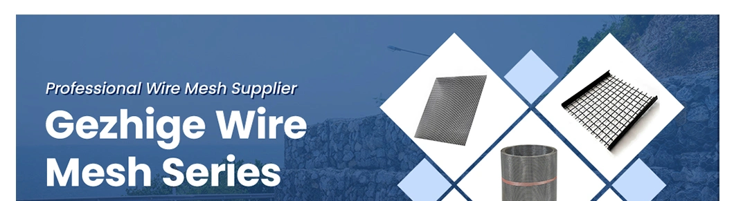 Gezhige High Tensile 65mn 45# Manganese Steel Iron Wire Woven Quarry Rock Square Hole Crimped Wire Mining Screen Mesh