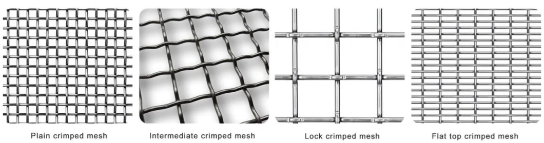 Black Iron Square Woven Crimped Wire Mesh Panel for Pig Raising