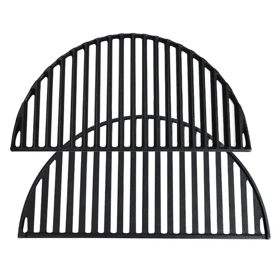 Half Moon Cast Iron Reversible Cooking Grate Ductile Iron BBQ Wire Mesh for BBQ Grills 