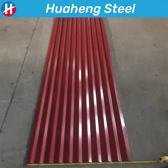 PPGI/PPGL Corrugated Sheet Roof Sheet Color Coated/Galvanized/Galvalume/Aluzin Coil/Sheet/Plate Prepainted Steel Sheet for Roofing Tiles Building Material 