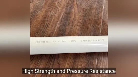 PVC Pipes Suitable for Fluid Transportation, Water Supply, Drainage, Chemical Industry 