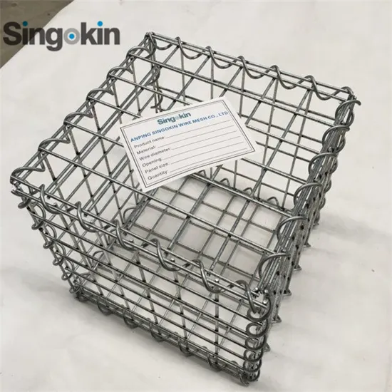 2X1X1m Galfan Znal Wire Gabion Box Retaining Wall / 1X0.5X0.5m Galvanized Welded Iron Wire Mesh Gabion Basket Stone Cage Wire Mesh 